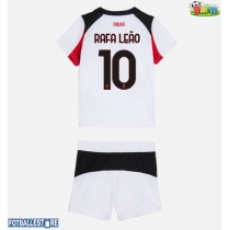 AC Milan Rafael Leao #10 Bortedraktsett Barn 2025-26 Kortermet (+ Korte bukser)